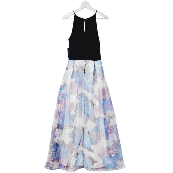 NWT SL FASHIONS Keyhole Top Dress w. Organza Skirt - Picture 6 of 6